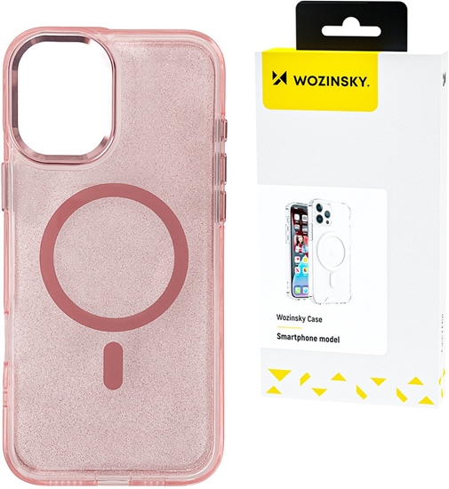 Picture of Wozinsky Wozinsky Glitter Case with Mag Safe for Samsung Galaxy S25 Ultra - Pink with Glitter