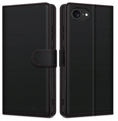 Attēls no Tech-Protect Etui z klapk Wallet RS Apple iPhone 16e Black/red