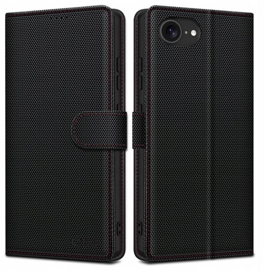 Picture of Etui z klapk Tech-Protect Wallet RS Apple iPhone 16e Black/red