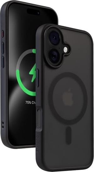 Picture of Etui z MagSafe Hybrid Frost MAG Cover do iPhone 16 (czarny)