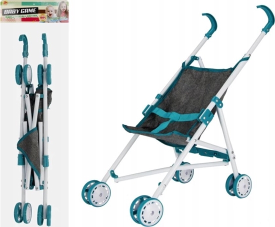 Picture of Euro Trade Wózek dla lalek parasolka metalowy szary Mega Creative 536566