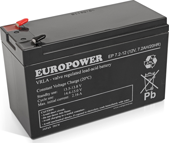 Picture of Europower Akumulator 12V 7.2Ah AGM Europower EP7.2-12