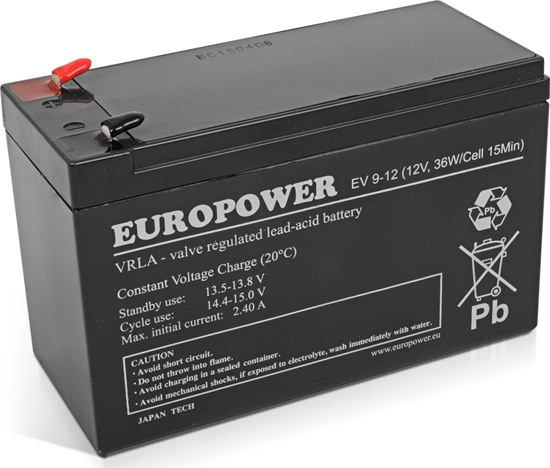Picture of Europower Akumulator 12V 9Ah AGM Europower EV9-12