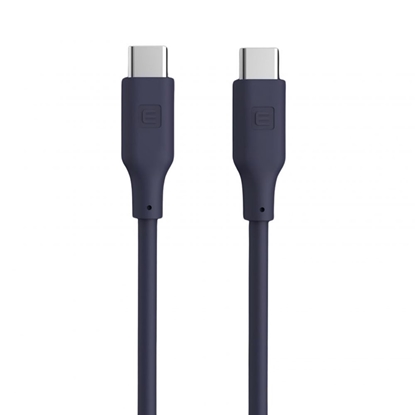 Attēls no Evelatus Evelatus USB C to USB C Silicone Cable 1.2M 60W / 20V3A Blue