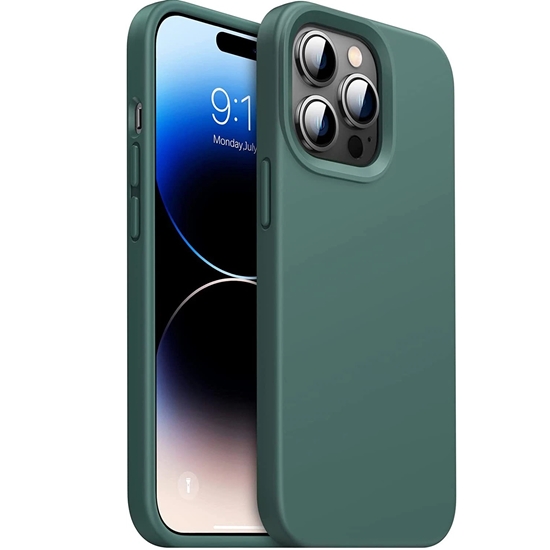 Picture of Evelatus Apple iPhone 14 Pro Max 6.7 Premium Soft Touch Silicone Case Dark Green