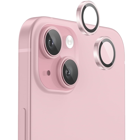 Picture of Evelatus Apple iPhone 15 Camera Lens Protector Armor Pink