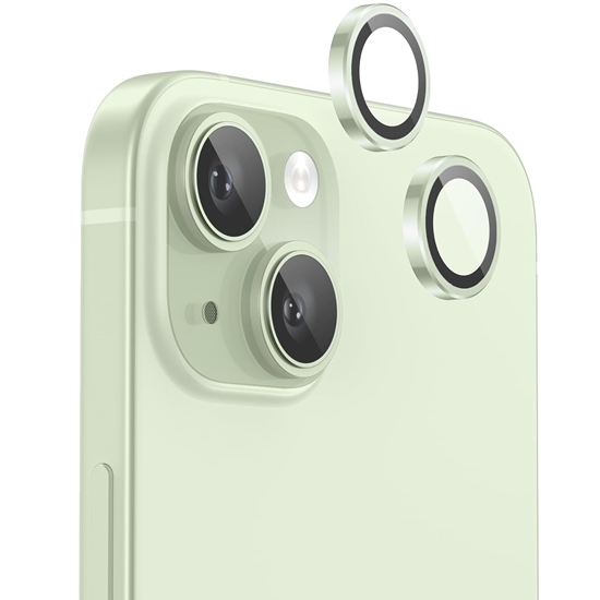 Picture of Evelatus Apple iPhone 15 Camera Lens Protector Armor Green