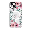 Picture of Evelatus Apple iPhone 15 PC+TPU With MagSafe Customized Print Flower Transparent