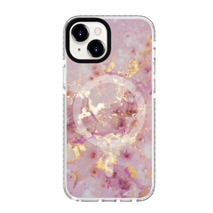 Изображение Evelatus Apple iPhone 15 PC+TPU With MagSafe Customized Print Marble Pink