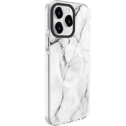 Изображение Evelatus Apple iPhone 15 Pro PC+TPU With MagSafe Customized Print Marble White