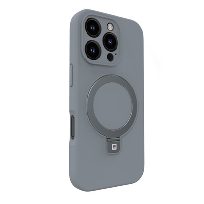 Attēls no Evelatus Apple iPhone 16 Pro Max Premium Magsafe with Stand Soft Touch Silicone Case Silver