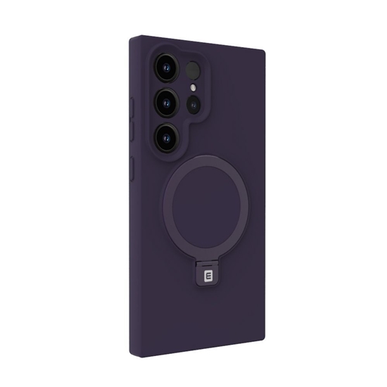 Picture of Evelatus Samsung Galaxy S25 Ultra Premium Magnētiska ar Statīvu Mīkstā Taustiņa Silikona Vāciņš Violetā Krāsā
