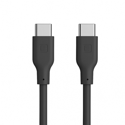 Attēls no Evelatus Evelatus USB C to USB C Silicone Cable 1.2M 60W / 20V3A Black