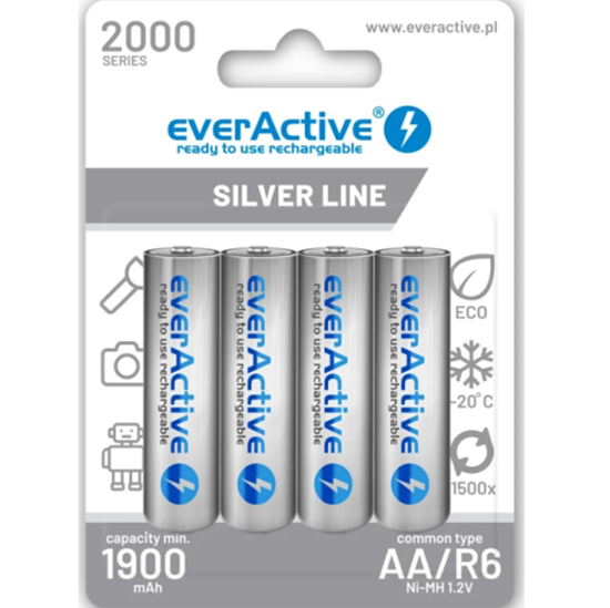 Picture of Everactive rechargeable HR6 1900mAh Always ready Blister Pack 4pcs.