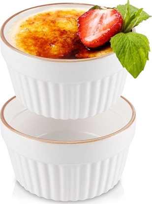 Picture of Excellent Houseware Kokilki do zapiekania, porcelanowe, 2 sztuki, 200 ml, Ø 10 cm