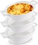 Attēls no Excellent Houseware Kokilki Miseczki Porcelanowe Do Zapiekania 3 Szt. Owalne
