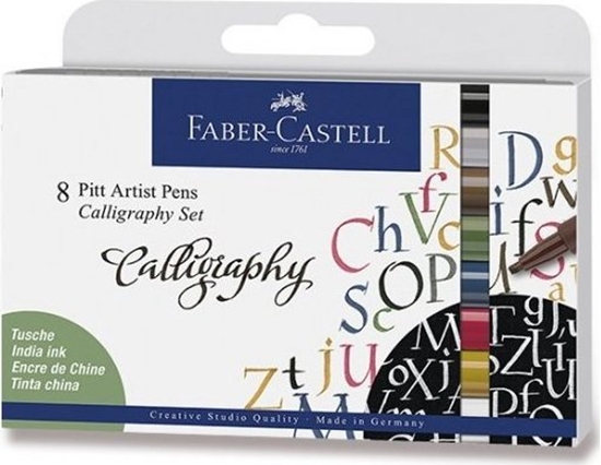 Picture of Faber-Castell 167508 pióro Czarny, Niebieski, Brzowy, Zoto, Zielony, Szary, Róowy, Biay 8 szt.