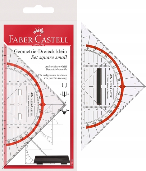 Picture of Faber-Castell FABER-CASTELL Geometrie-Dreieck klein mit Griff 14cm