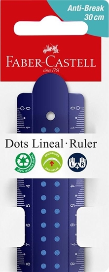 Picture of Faber-Castell FABER-CASTELL Lineal 30 cm Dots bruchsicher