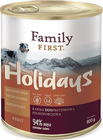Picture of Family First Puszka dla psa, JAGNICIA/WOOWINA/ZIEMNIAKI, adult, duoproteina, 800 g