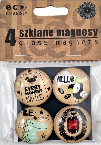 Picture of FANDY Szklane magnesy z kolorowym nadrukiem 4szt