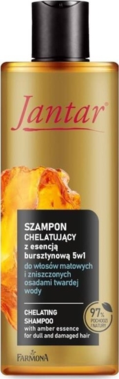 Изображение Farmona Jantar szampon chelatujcy z wycigiem z bursztynu 5w1 do wosów matowych i zniszczonych osadami twardej wody 300ml