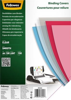 Attēls no Fellowes Okadki do bindowania Smooth A4/150µm przezroczyste (100)