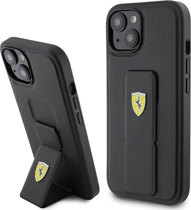 Attēls no Ferrari Ferrari FEHCP15SGSPSIK iPhone 15 / 14 / 13 6.1" czarny/black hardcase Grip Stand Metal Logo