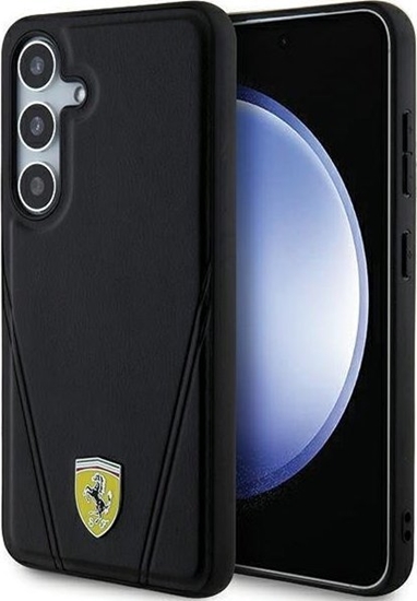 Picture of Ferrari Ferrari FEHMS24SP3BAK S24 S921 czarny/black hardcase Hot Stamp V Lines MagSafe