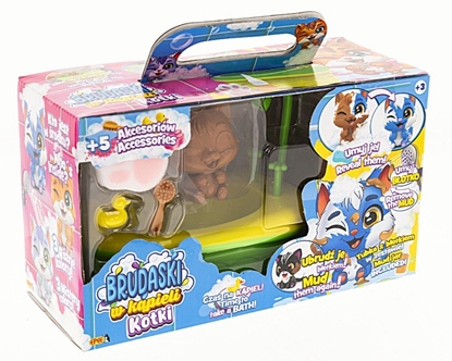 Изображение Figurka Brudaski w kpieli Kotki Zestaw azienka, Puszek