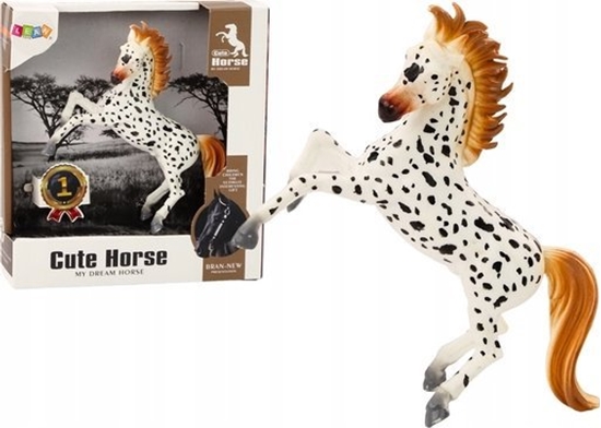 Picture of Figurka LeanToys Figurka Konia Biay Ko w Kropki Stojcy Stajnia Farma Cute Horse