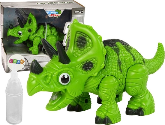 Picture of Figurka LeanToys Interaktywny Dinozaur Triceratops Para Wodna Dwik Zielony