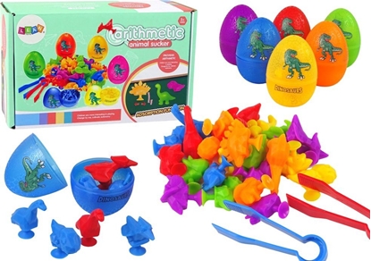 Attēls no Figurka LeanToys Jajka Dinozaurów Figurki Gumowe Przyssawki LEAN Toys