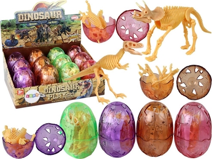 Attēls no Figurka LeanToys Otwierane Jajo Dinozaura Figurka óta 4 Kolory 9 cm