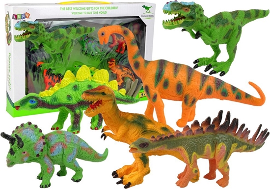 Picture of Figurka LeanToys Zestaw Dinozaurów Figurki Modele 6 Sztuk Akcesoria