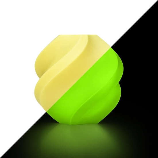 Изображение Filament Bambu Lab PLA Glow 1,75mm 1kg - w zestawie z wielorazow szpul - Glow Yellow}