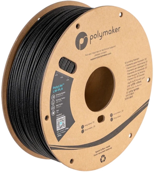Изображение Poly Filament Polymaker PolyLite LW-PLA 1,75mm 0,80kg - Black}