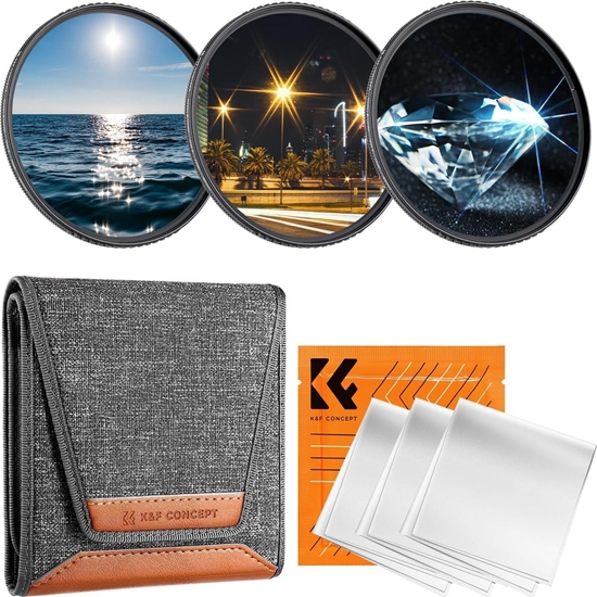 Picture of Filtr Kf Zestaw Filtrów 3w1 Filtr Filtry Gwiazdkowe Star Gwiazdka X4 X6 X8 K&f 49mm / Sku:2127v1