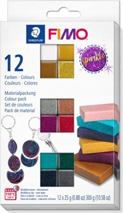 Attēls no Fimo FIMO Mod.masse Effect Sparkle 12er-Set Glitter retail
