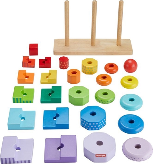 Picture of Fisher Price mediniai statymo bokteliai (HXT76)