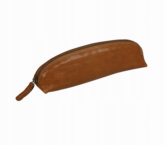 Picture of Flying Spirit Læderpenalhus Oval Cognac 18x4x4cm