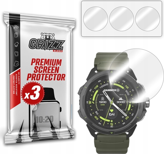 Изображение Folia hydroelowa GrizzGlass Hydrofilm do Hammer Watch 2 Military Edition