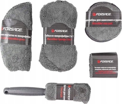 Picture of Forsage Zestaw akcesoriów z mikrofibry do mycia samochodu 9el.