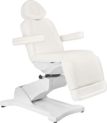 Picture of FOTEL KOSMETYCZNY ELEKTR. AZZURRO 869A OBROTOWY 4 SILN. BIAY