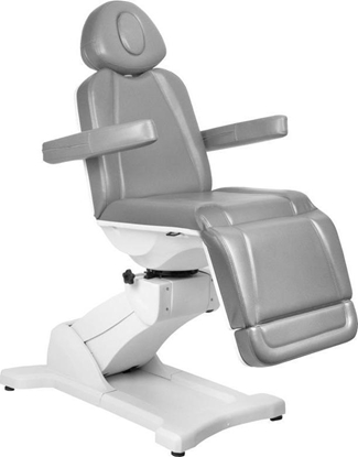 Picture of FOTEL KOSMETYCZNY ELEKTR. AZZURRO 869A OBROTOWY 4 SILN. SZARY