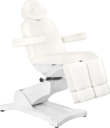 Picture of FOTEL KOSMETYCZNY ELEKTR. AZZURRO 869AS PEDI OBROTOWY 5 SILN. BIAY