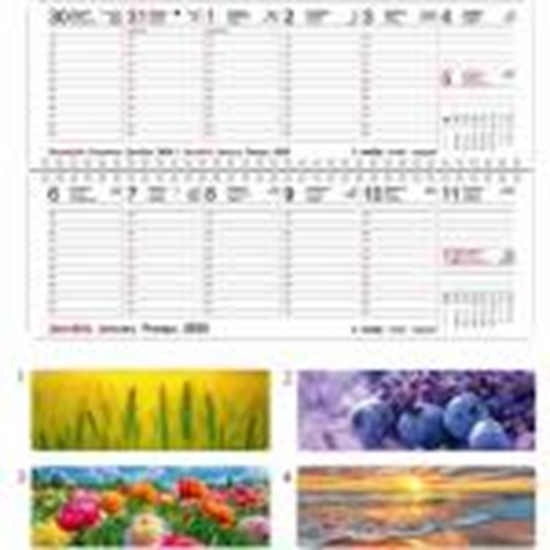 Picture of Galda kalendārs OPTIMA,  2 nedēļas,  kartona vāki,  2025g.