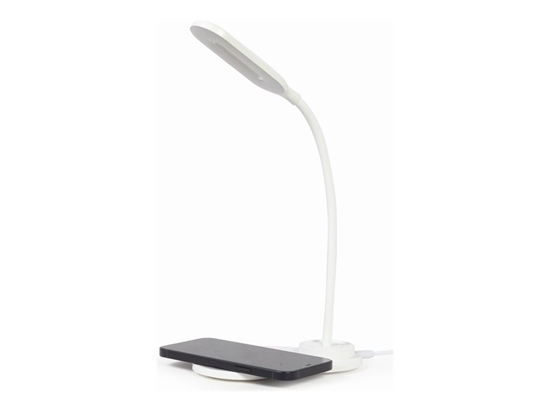 Picture of Galda lampa Gembird Desk Lamp with Wireless Charger White