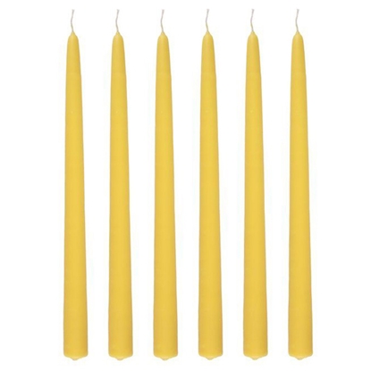 Изображение Galda svece Antique dzeltena 2.2x28cm 7h 6gab.