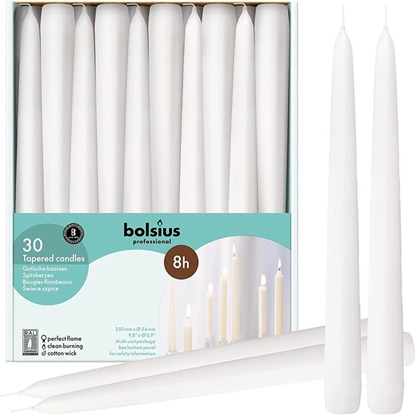 Изображение Galda svece Bolsius balta
